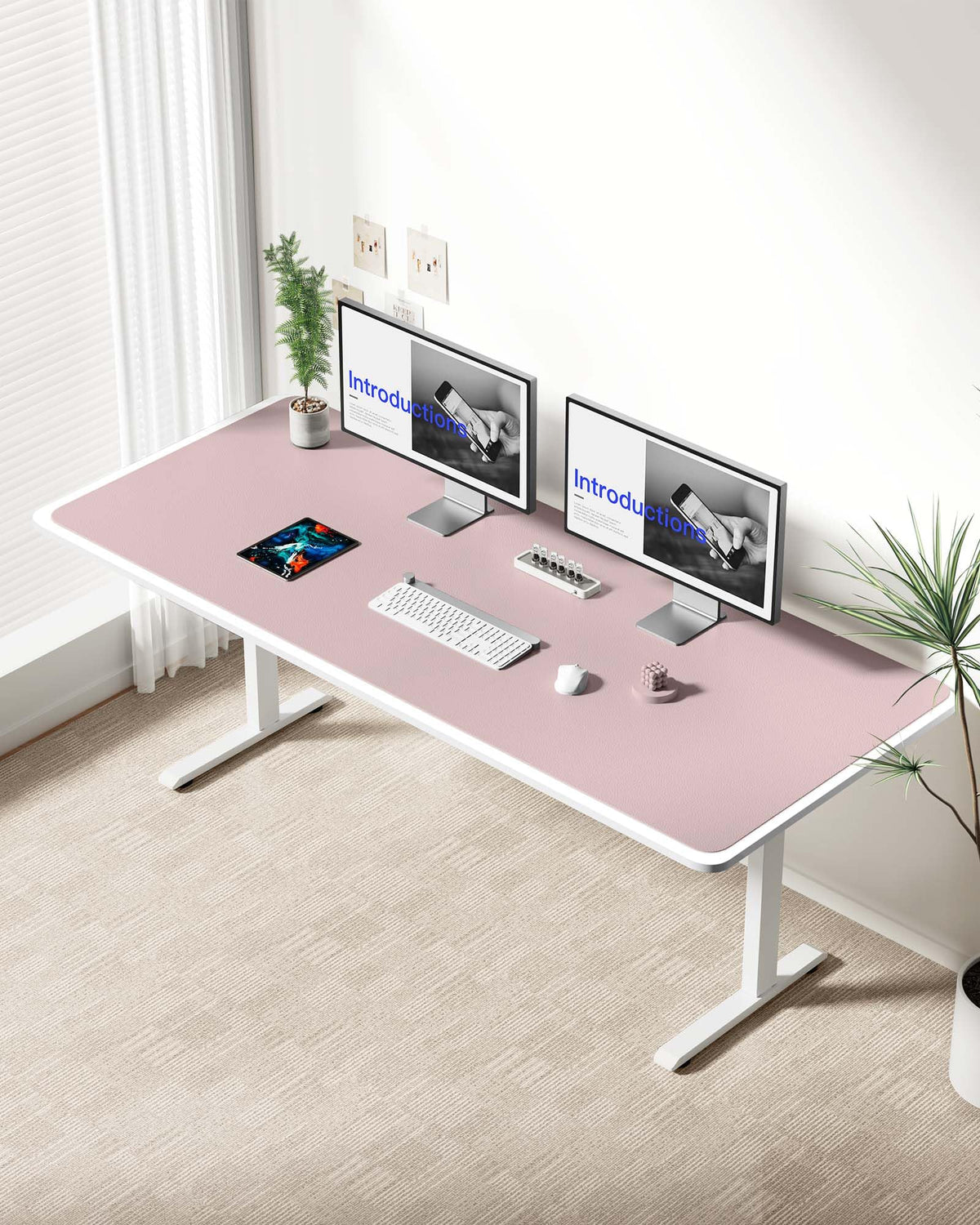 YSAGi Leather Desk Protector, Office Mat, Large Mouse Mat, Non-Slip PU Leather Blotter, Laptop Desk