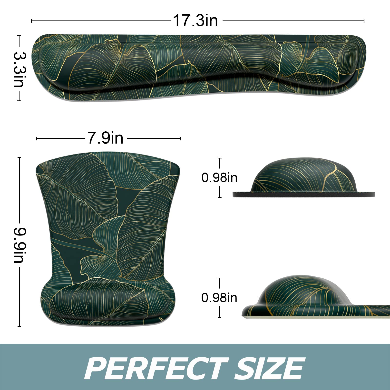 ITNRSIIET Mouse Pad Wrist Support Keyboard Wrist Rest Pad Ergonomic Mousepad Non-Slip Memory Foam