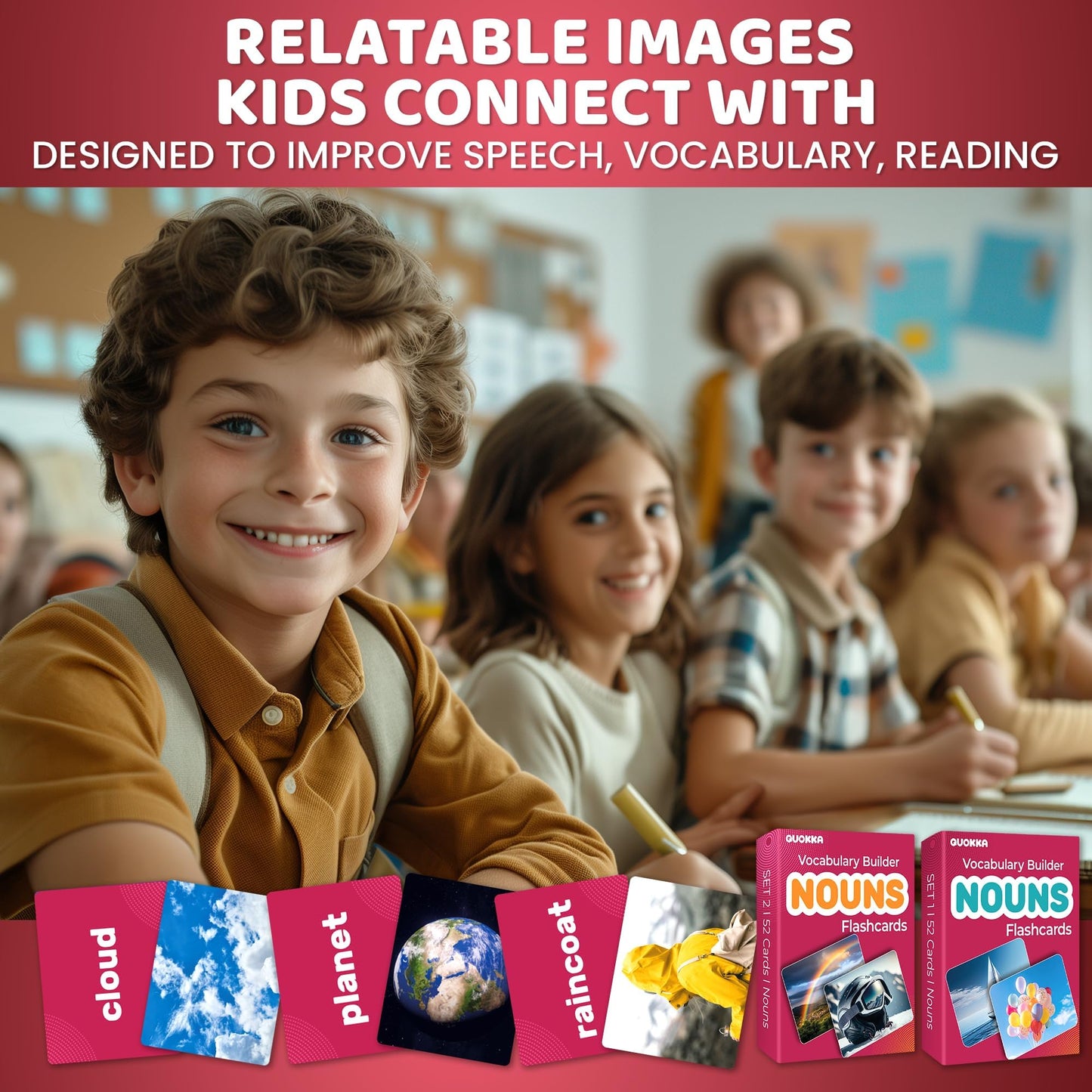Vocabulary Builder Flash Cards for Kids Ages 4-8 — Speech Therapy Materials