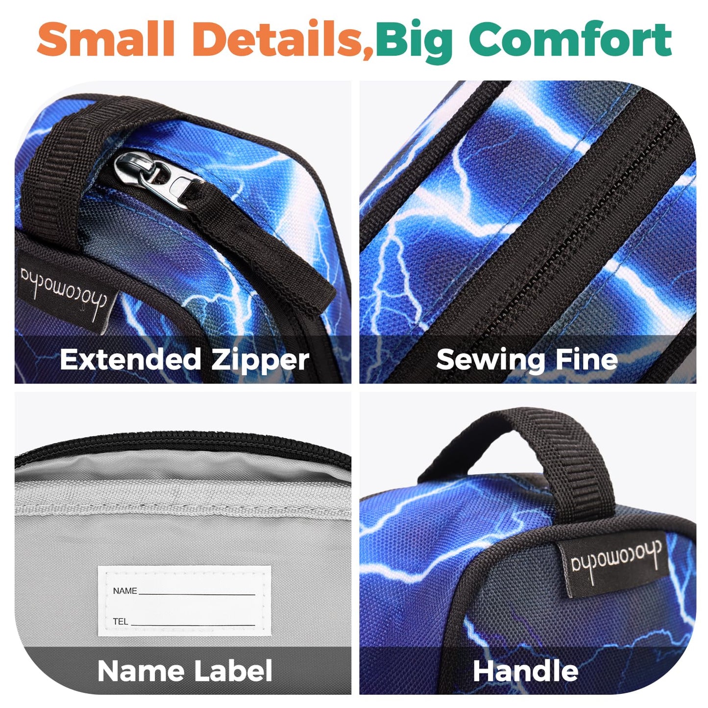 Choco Mocha Boys Pencil Pouch for Kids, Soft Zipper Pencil Case for Boys Toddler, Kids Pencil Case