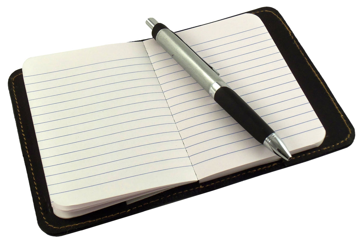 Rustic Ridge Leather Refillable Leather Pocket Notebook - Mini Composition Cover - Fits Standard