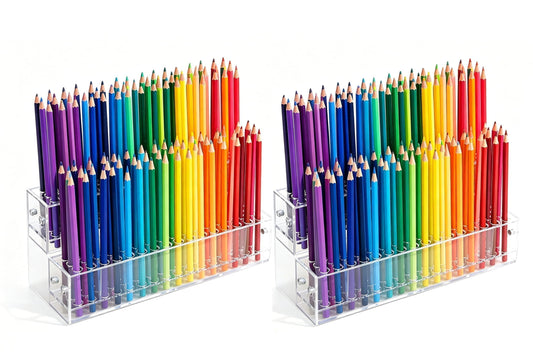 Hoceium 2PCS 96-Slots Pen Holder for Craft Shows,Acrylic Pen Display Stand 12mm Fountain Pens Stand