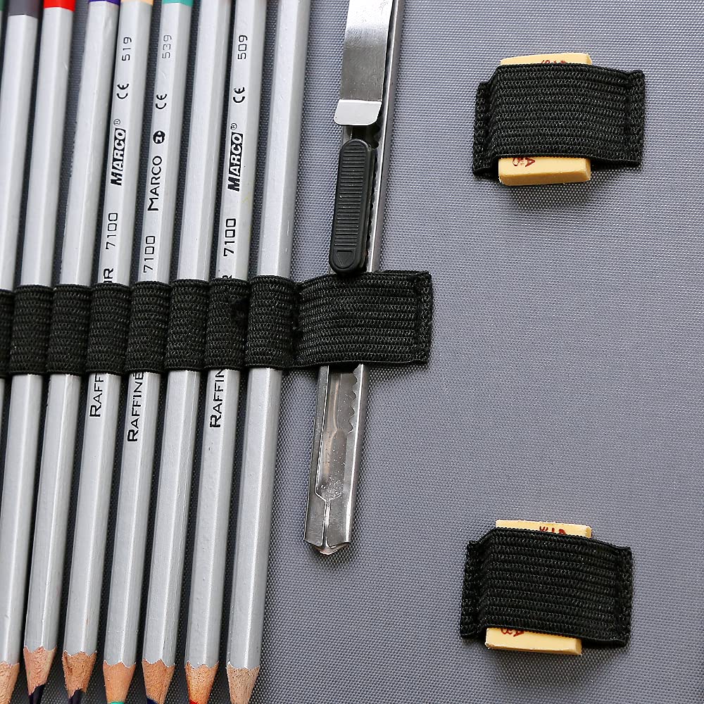 Lbxgap 200 Slots Pencil Case 4-Layer Zipped Holder w/Handle