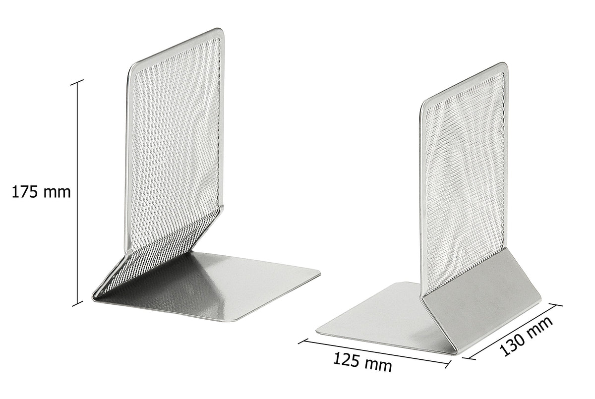 Osco Mesh Bookends - Silver (Pack of 2), MBE 1 Silver