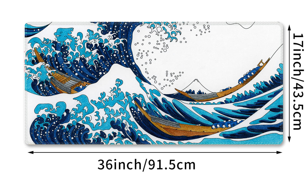Meffort Inc Extended XXL Mouse Pad Thick Water Resistance Desk Mat with Non-Slip Rubber Pad for