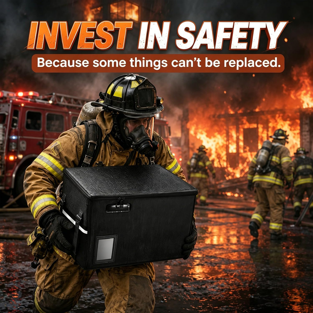 File Box with Lock 5200°F with Heat Insulated, Large Fireproof Box File Storage Organizer