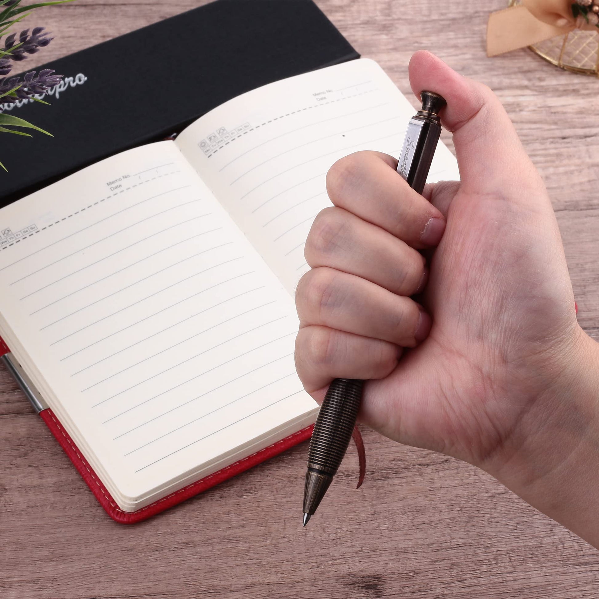 SMOOTHERPRO Solid Brass Click Pen Compatible with Pilot G2 Refill