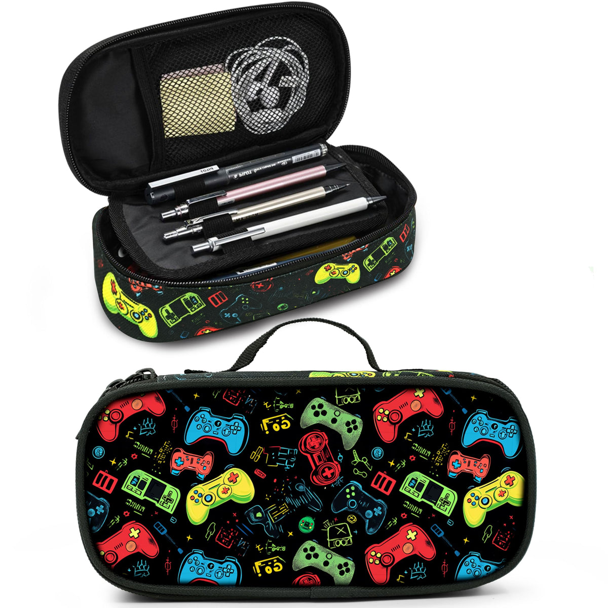 Droerfes Game Pencil Case Pencil Pouch Large Capacity Pen Bag School Office Organizer Stationery