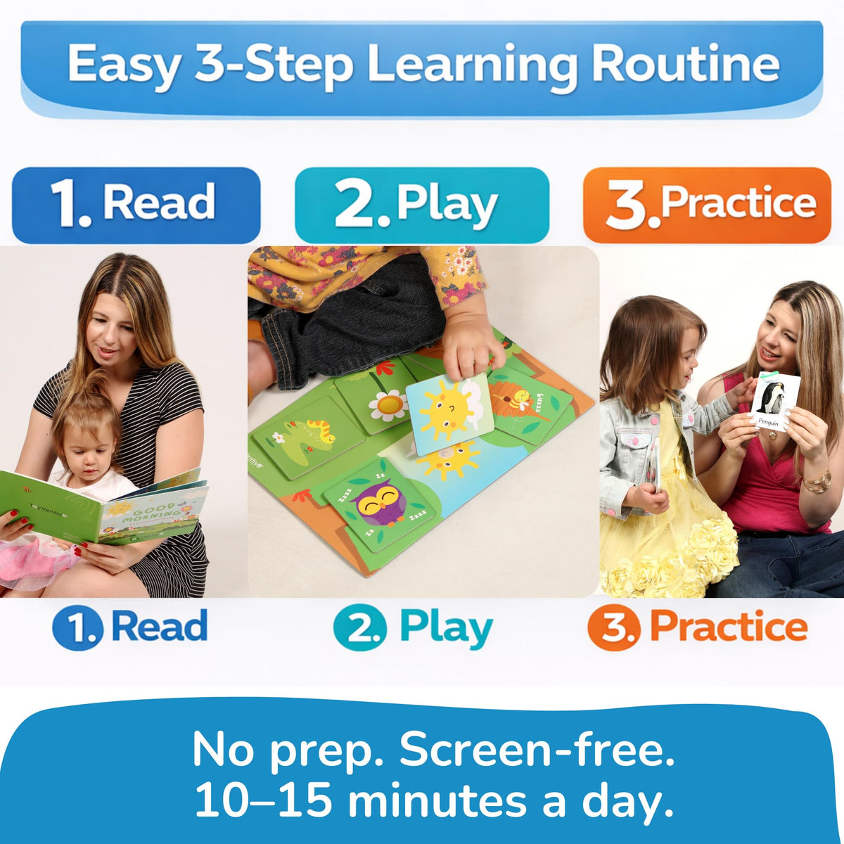 Busy Book for Toddlers 1-3, Books for 1 Year Old, Toddler Busy Book with 4 Books, 2 Sets of Flash