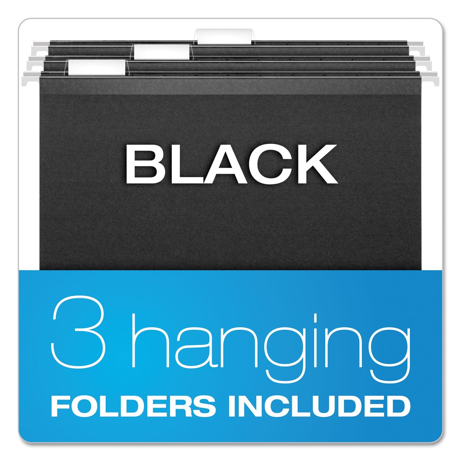 Pendaflex Portable File Box with File Rails, Hinged Lid with Double Latch Closure, Black, Includes