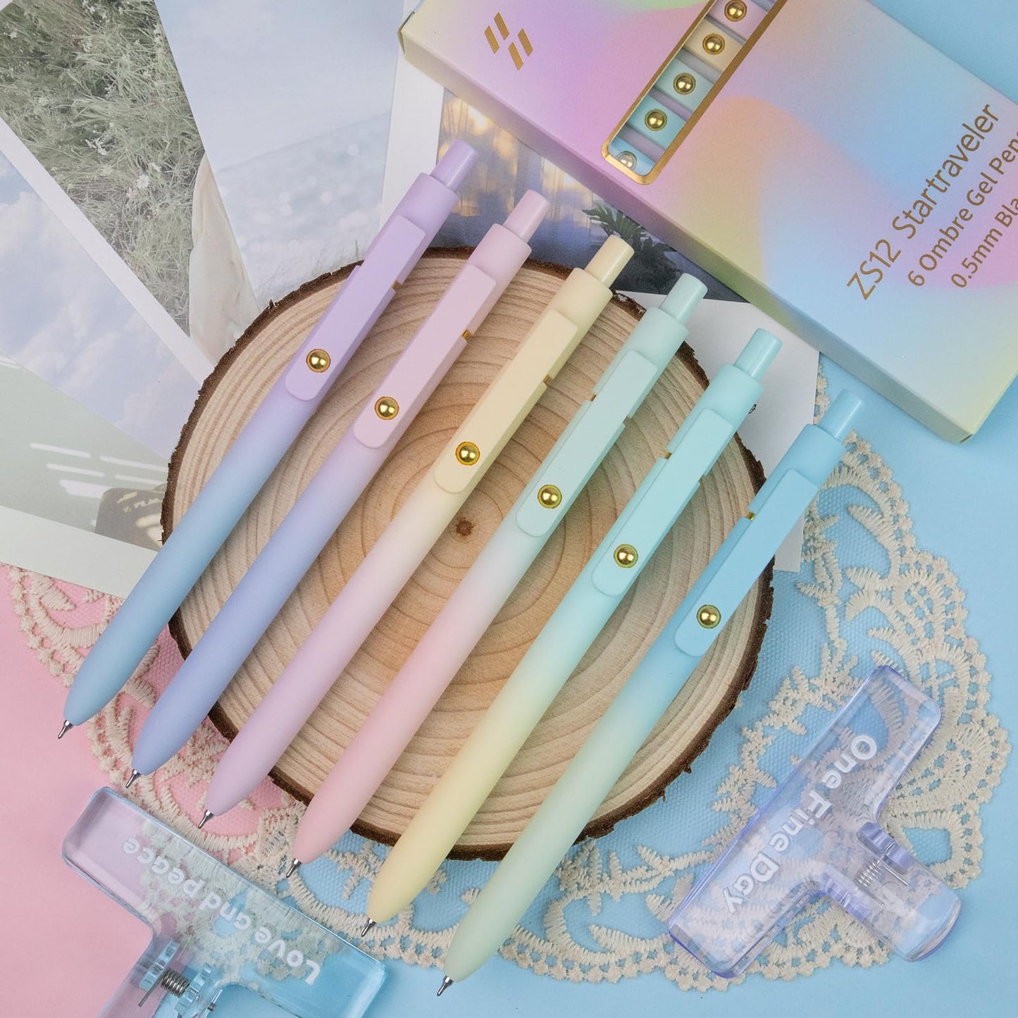 YOXMJDB Gel Pens, 12 Pcs 0.5mm Fine Point Smooth Writing Pens Japanese Cute Pens, High-End Series