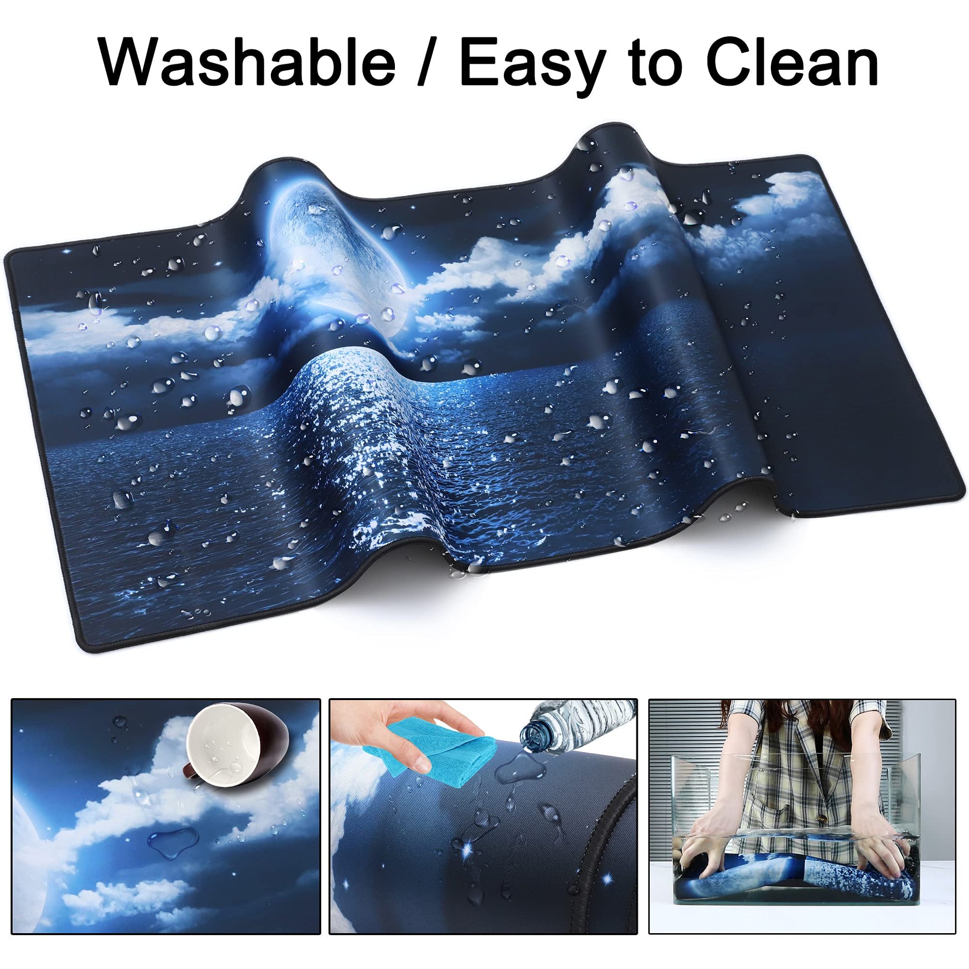 Wiabsi Desk Mat Pad,Large XXL Extended Mouse Pad Mat for Desktop Keyboard