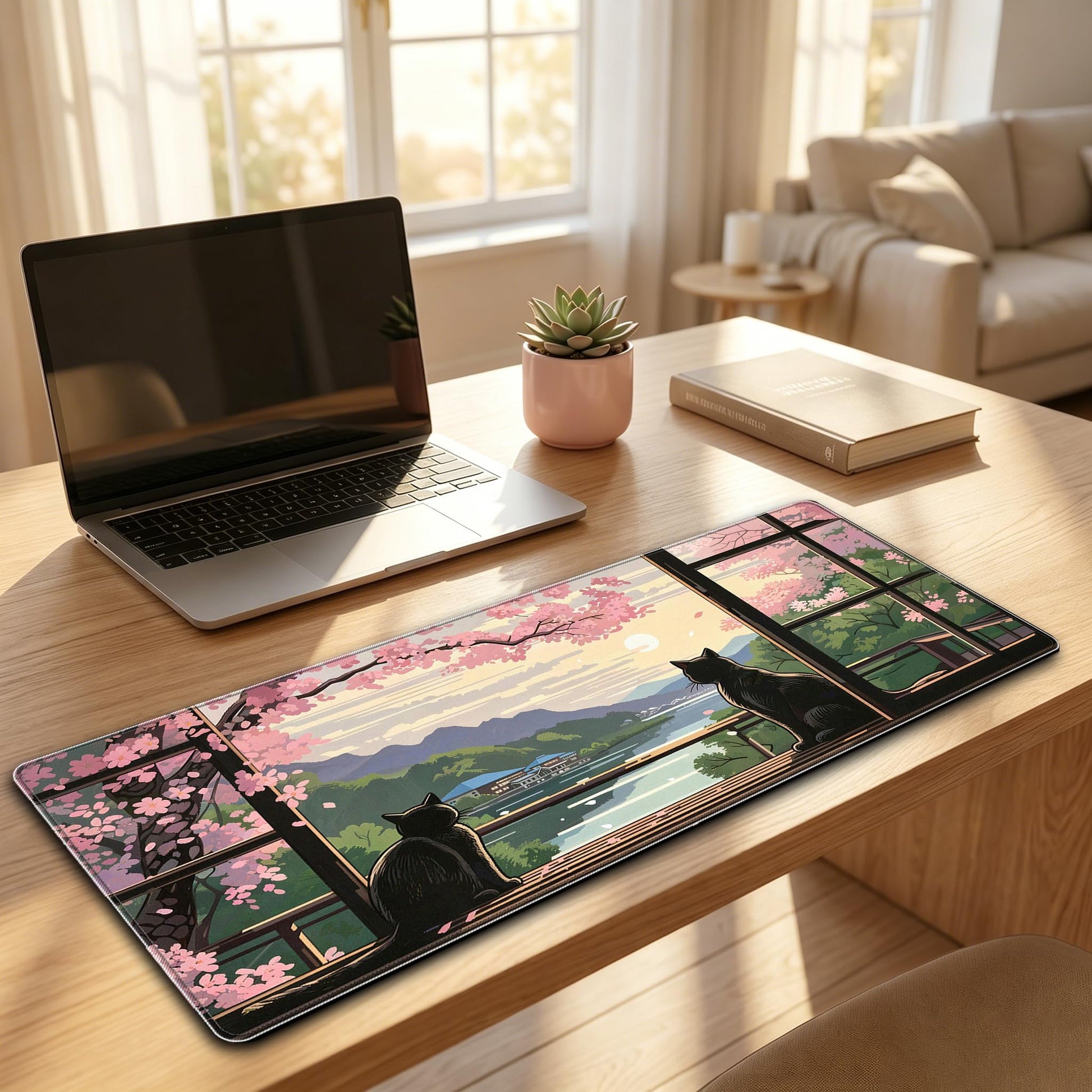 PEPYJAN Large Mouse Pad, Rubber, Non-Slip Base, Fade-Resistant for Gaming and Office, 31.5 x 11.8