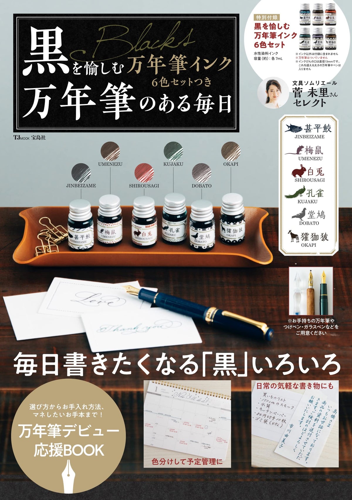 黒を愉しむ万年筆インク6色セットつき 万年筆のある毎日 (TJMOOK)
