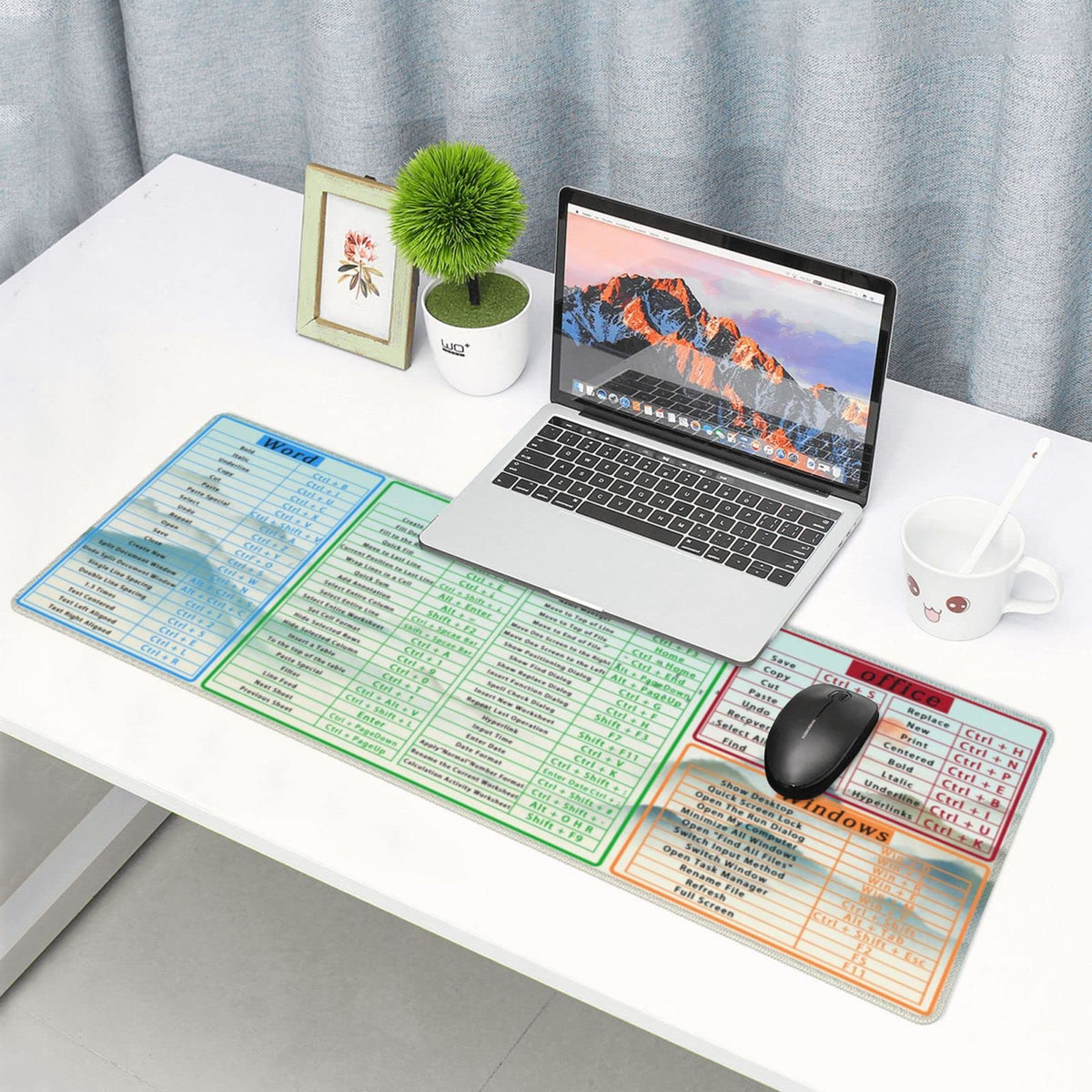 Mouse pad XL Extended Non Slip Rubber Base Stitched Edge 31.5 X 11.8 Inch