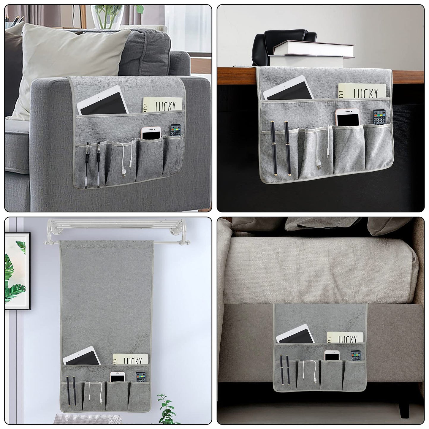 Remote Control Holders for Armchairs, Couch Caddy, Featuring Non-Slip Bases
