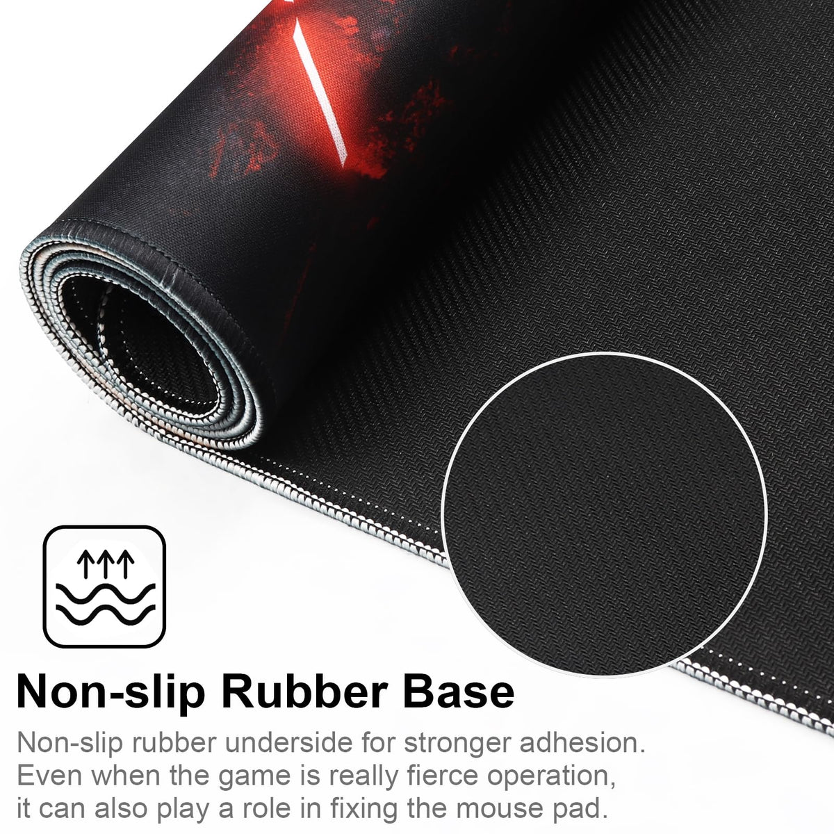 Jahosin Large Gaming Mouse Pad with Stitched Edges,[35.4x15.7In] Extended Mouse Pad with Non-Slip