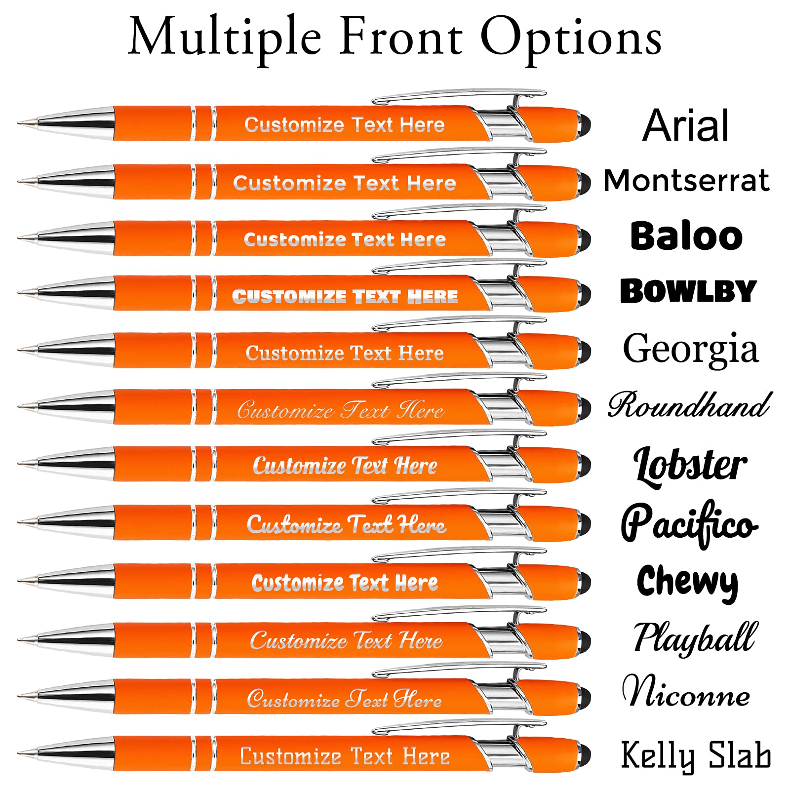 Up to 500 Personalized Pens Bulk Custom Ballpoint Pens with Business Name Message Logo, Customized