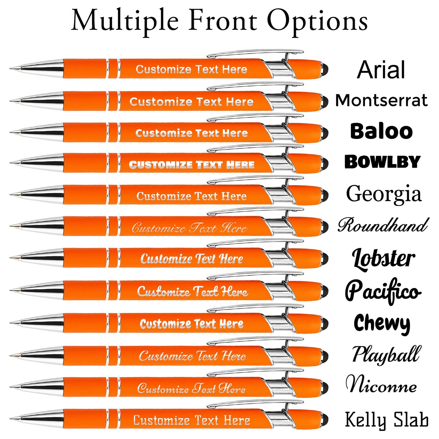 Up to 500 Personalized Pens Bulk Custom Ballpoint Pens with Business Name Message Logo, Customized