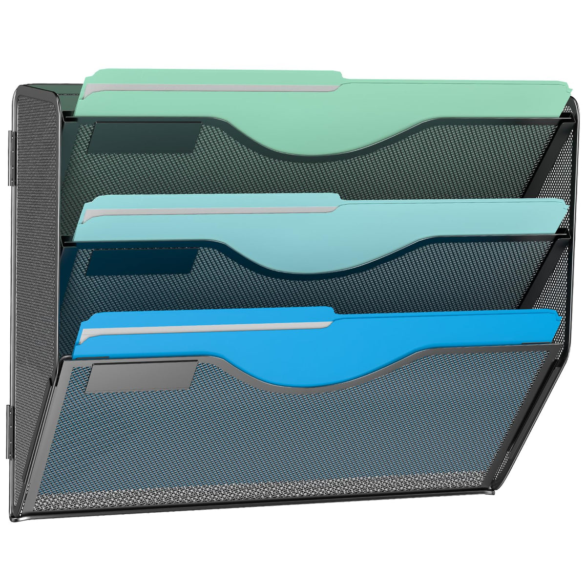 Gawerk 3 Tier Hanging Wall File Organizer, Mesh Mail Paper Orgnization Hanging File Folder Holder