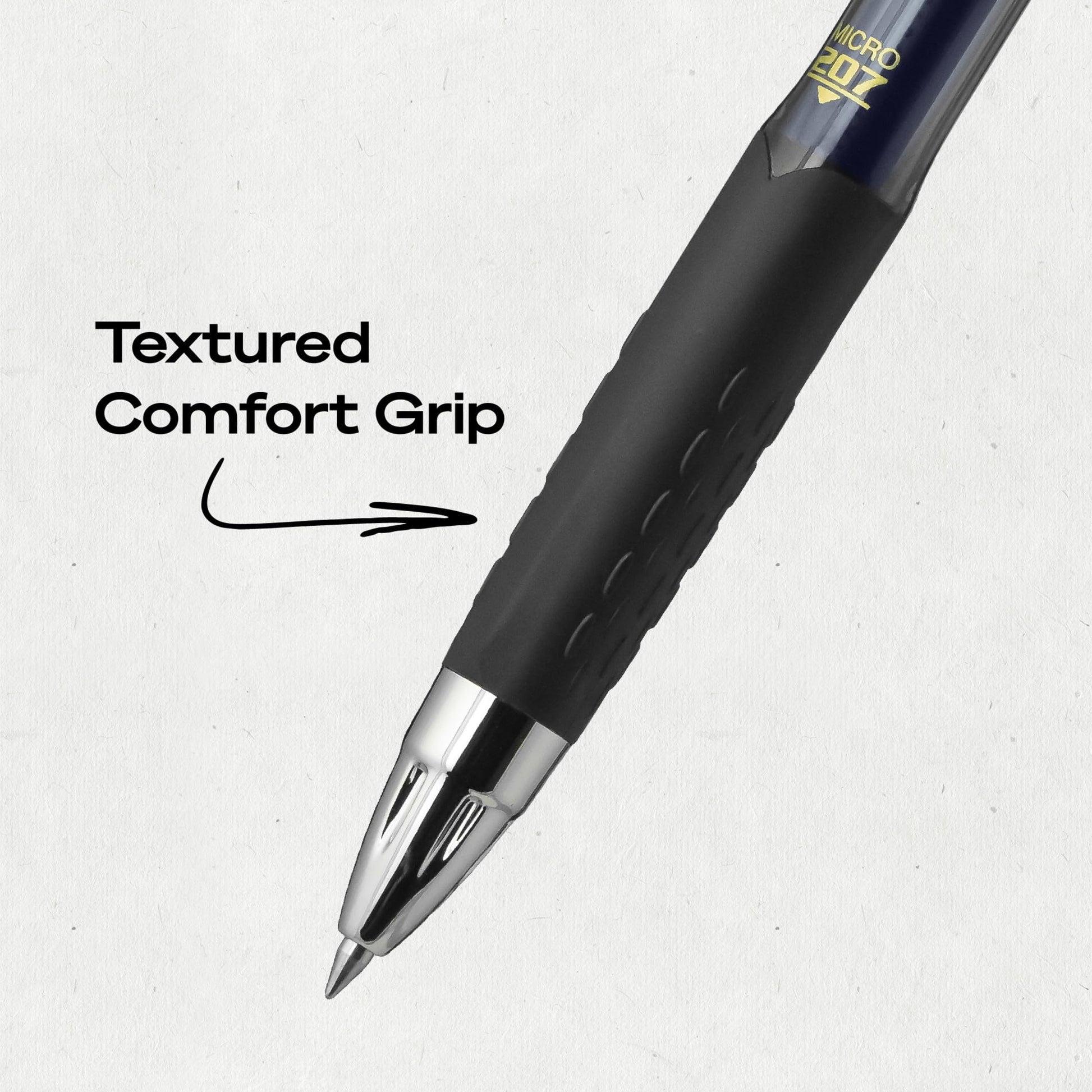 uniball™ 207 Gel Pens, Blue Ink, 0.5mm Micro Point, Retractable, 12 Count