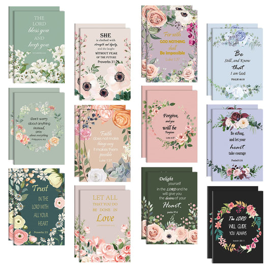 BESARME 24 Pack Christian Gifts for Women, Faith Prayer Journal Religious Small Pocket Notebook