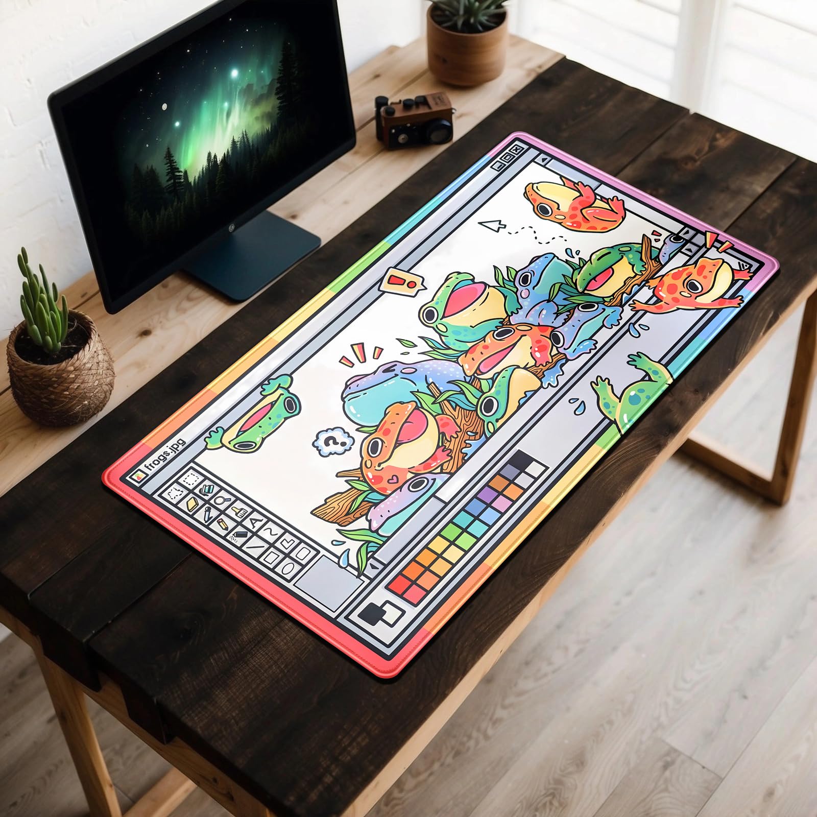 Frogs Mouse Pad Large Gaming Mousepad XXL Cool Frogs Desk Mat Cute Extended Desk Pad Computer
