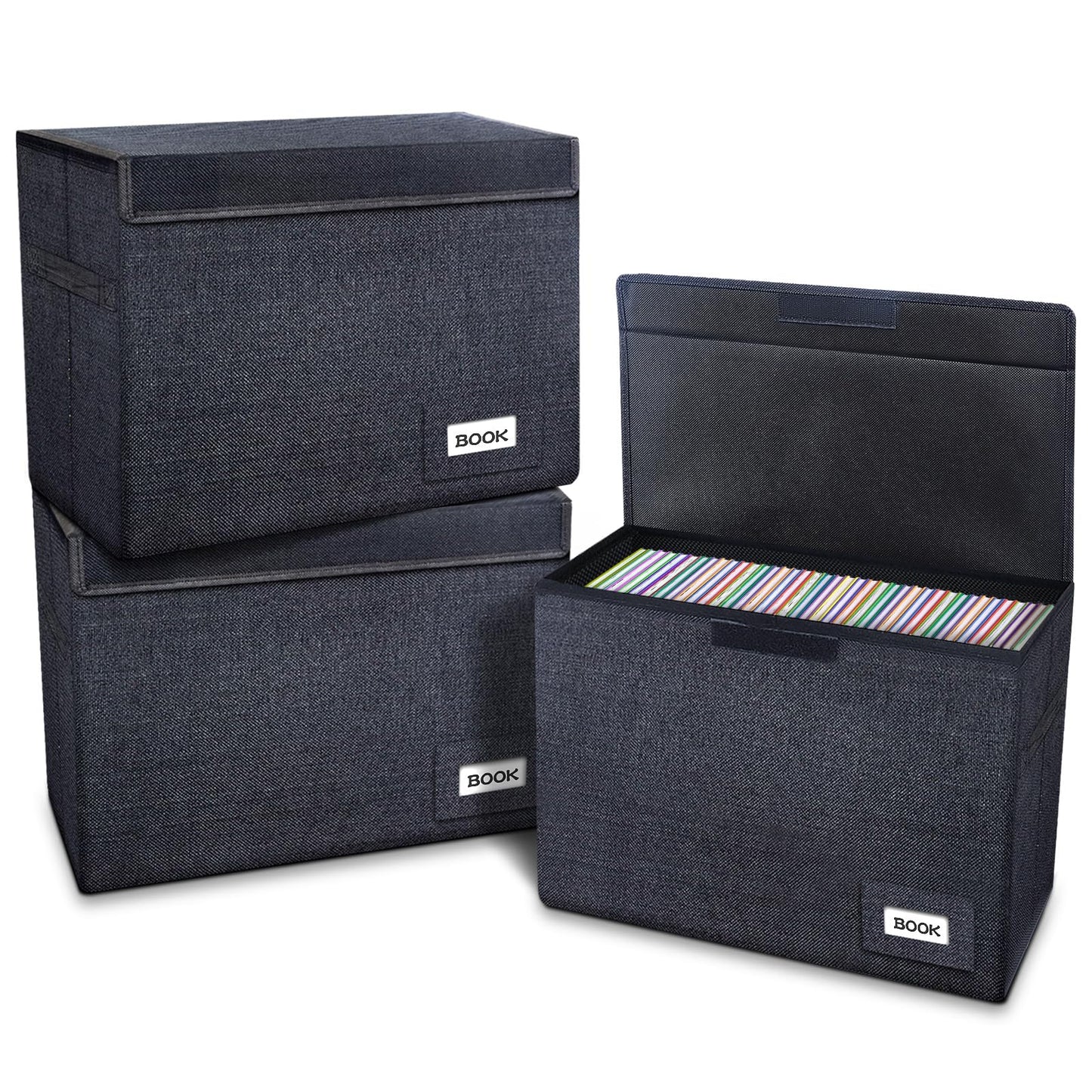 Leffis 3 Pack Comic Book Storage, Collapsible and Stackable Comic Short Box