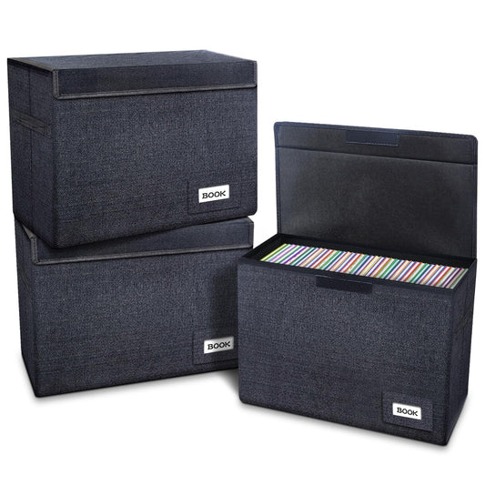 Leffis 3 Pack Comic Book Storage, Collapsible and Stackable Comic Short Box