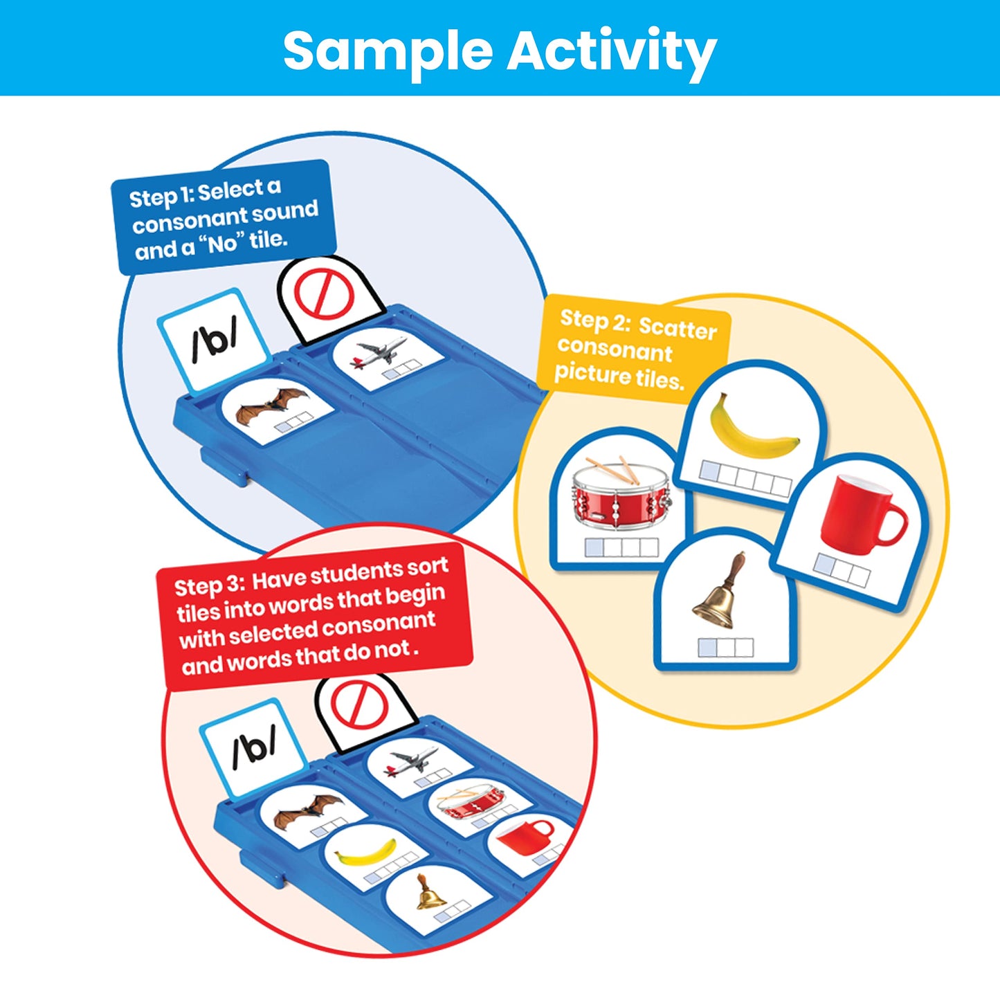 hand2mind Sort that Sound Activity Set, Phonemic Awareness, Ages 3+