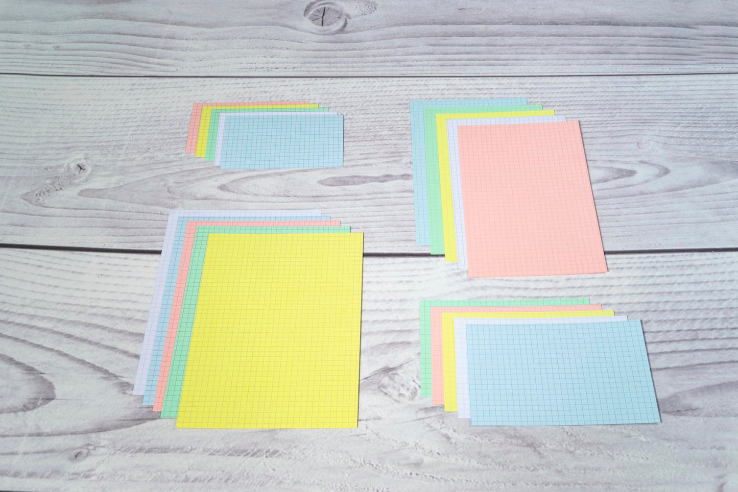 Exacompta Bristol Squared Record Cards, A5 - Assorted Colours, Pack of 100