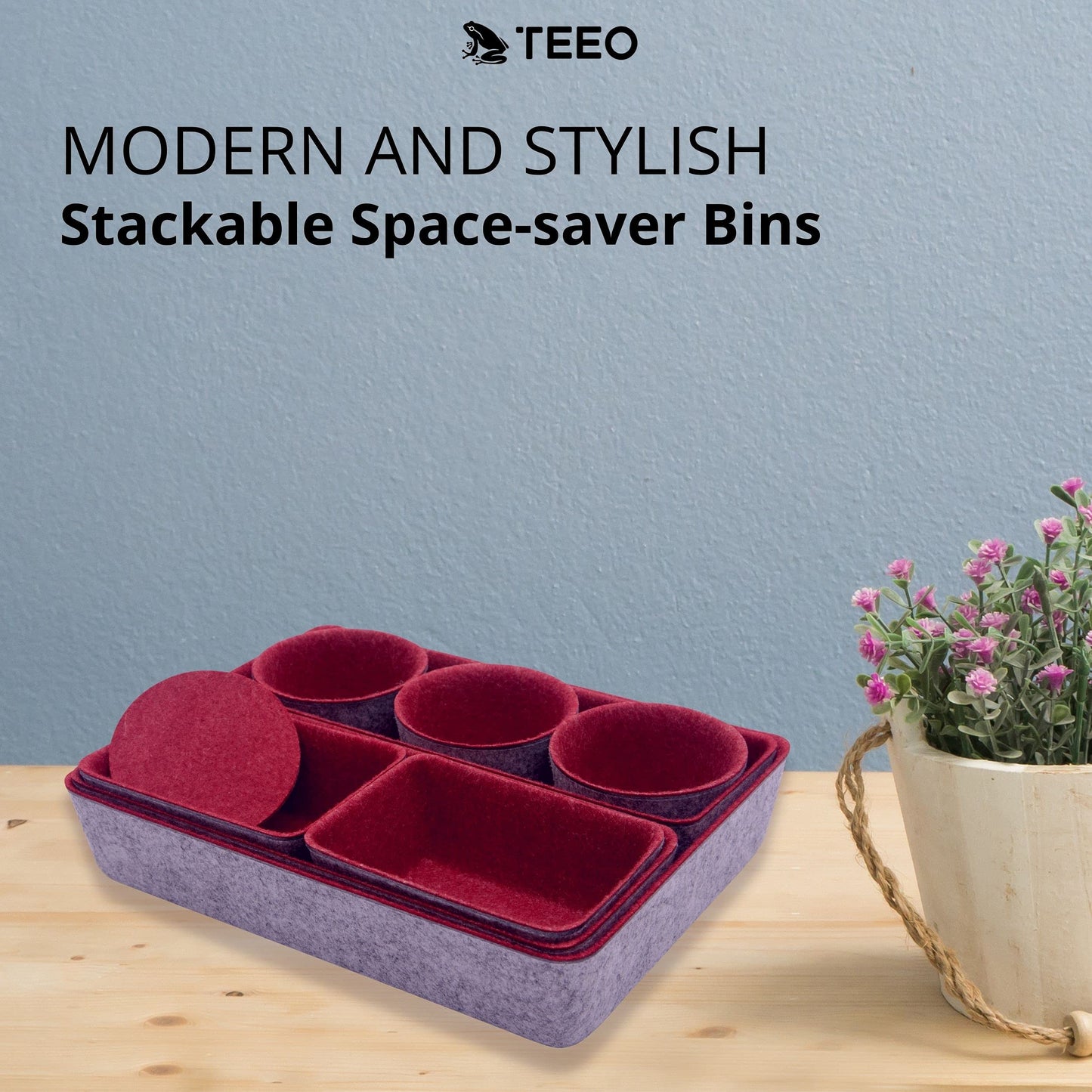 Teeo - Drawer Organizers - Office Supply Organizer - Desktop Drawers - Organizing Containers