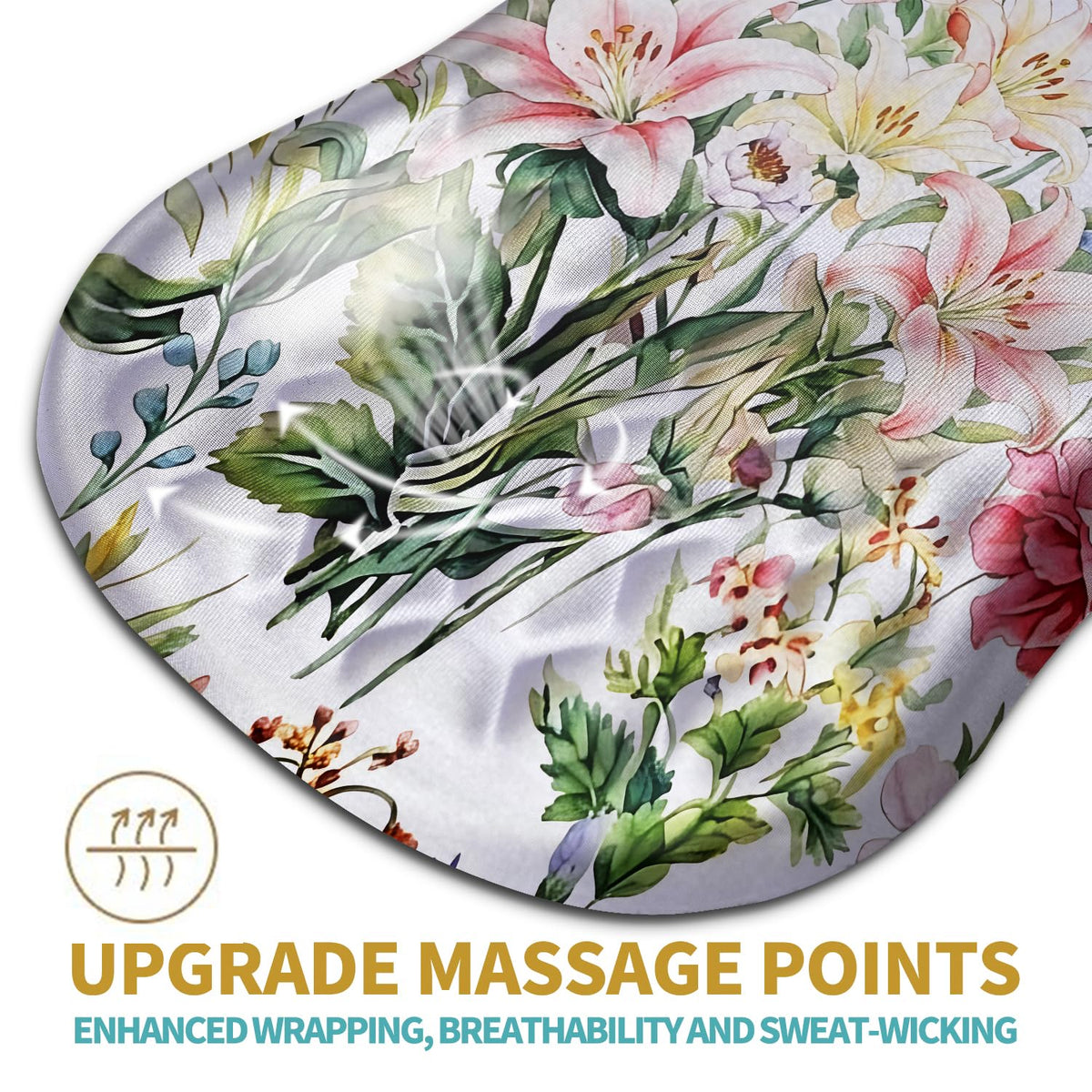 Hokafenle Ergonomic Mouse Pad Wrist Support with Massage Design, Wrist Rest Pain Relief Mousepad