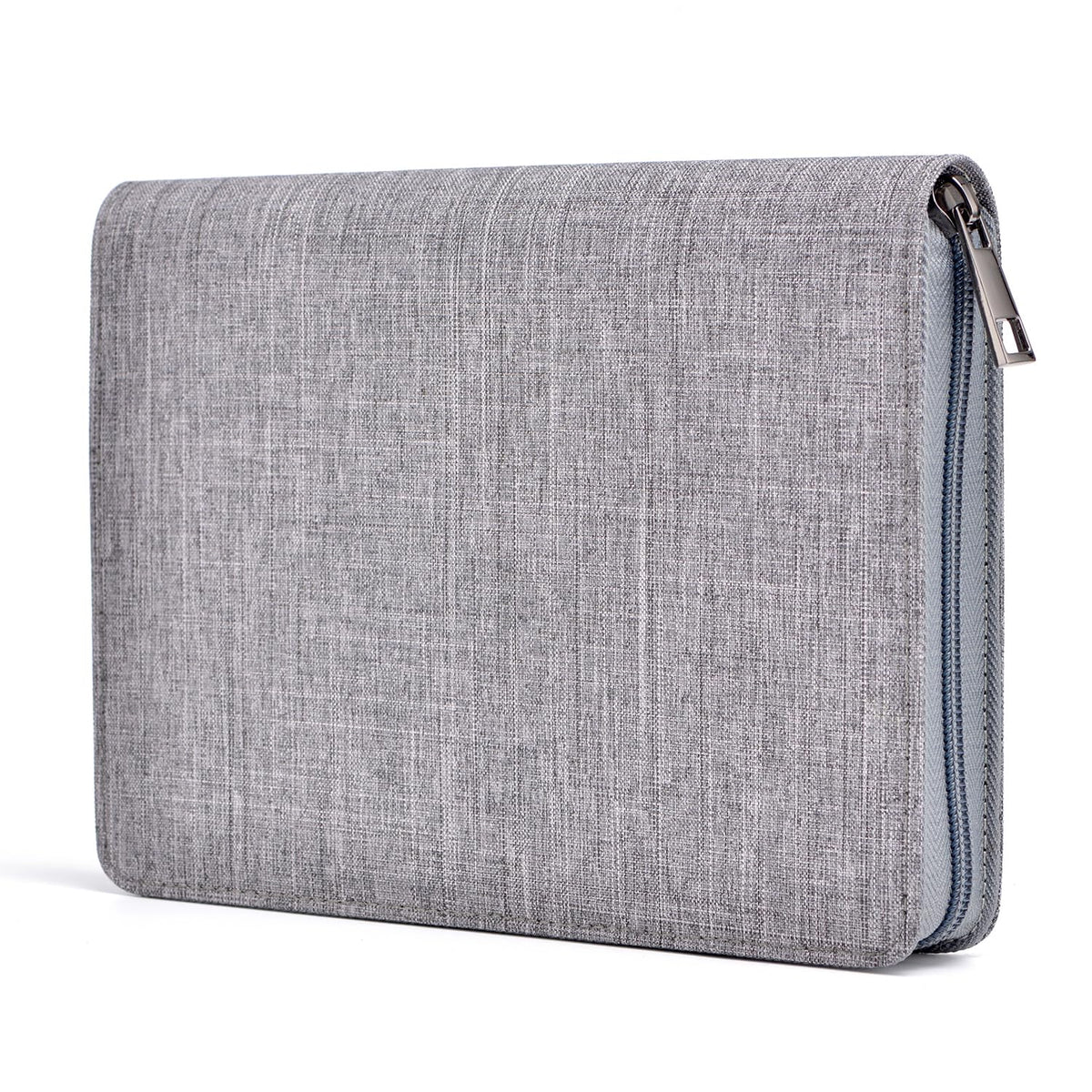 Asvine 12 Fountain Pen Case Gray Organizer Bag - Premium Waterproof Canvas Pen Display Holder