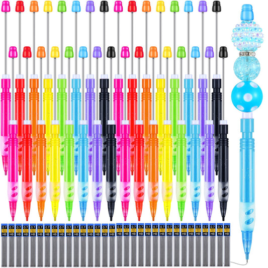 Feifeiya 32 Pcs Beadable Mechanical Pencils Set Back to School Pens