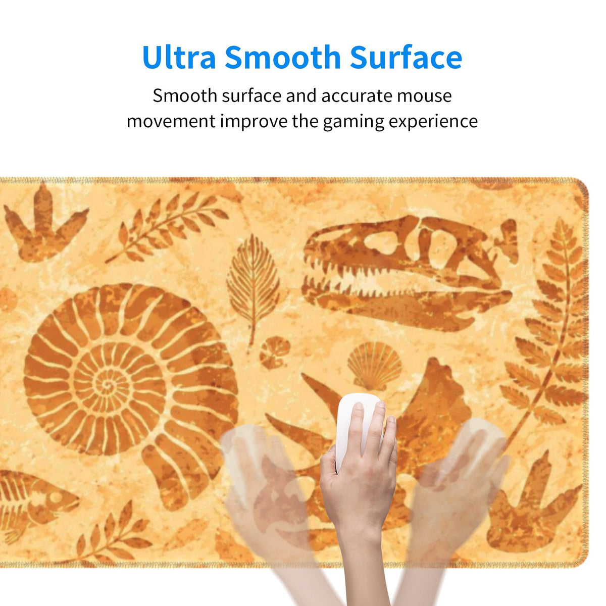 Retro Fossils Mouse Pad XL Large Mousepad Non Slip Rubber Base Desk Mat for Laptop Computer Gaming