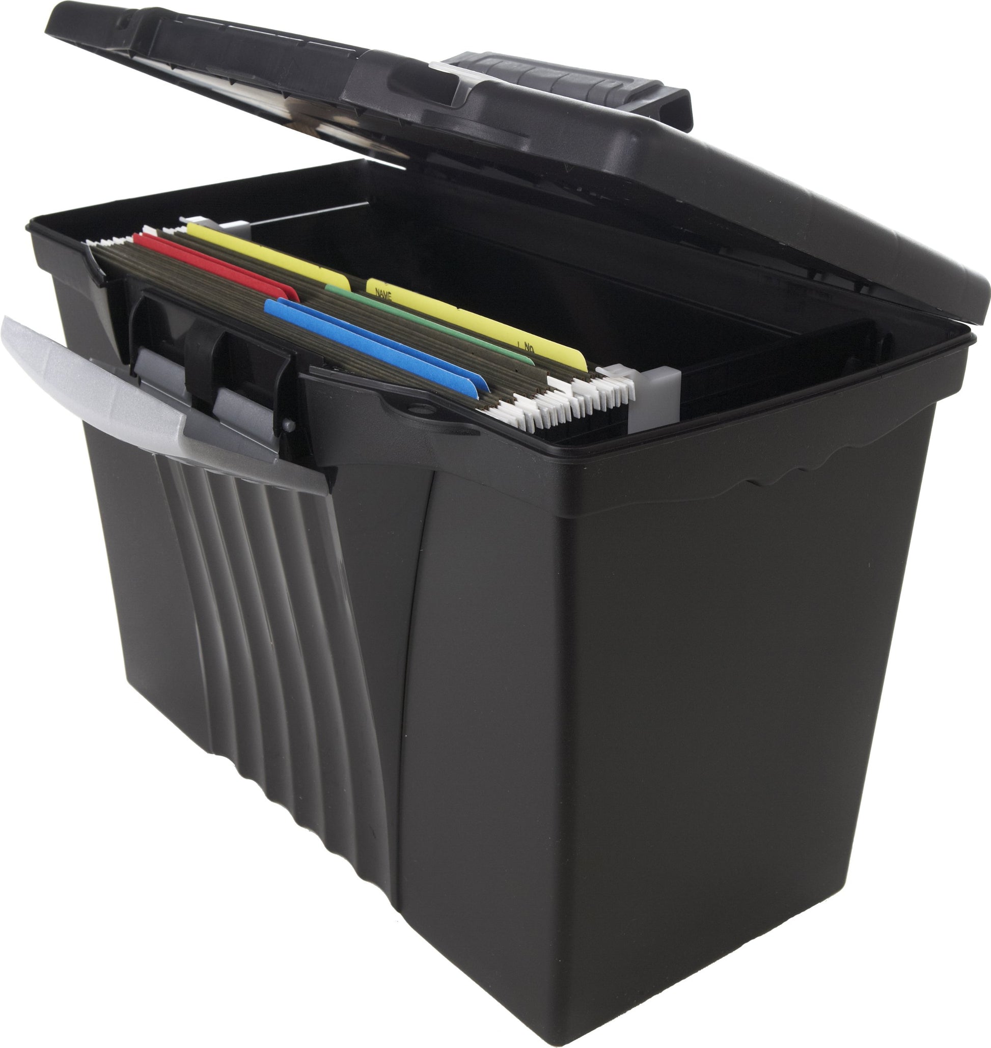 Storex Portable Letter/Legal Filebox with Organizer Lid, Letter/Legal Files, 14.5" X 10.5" X 12"