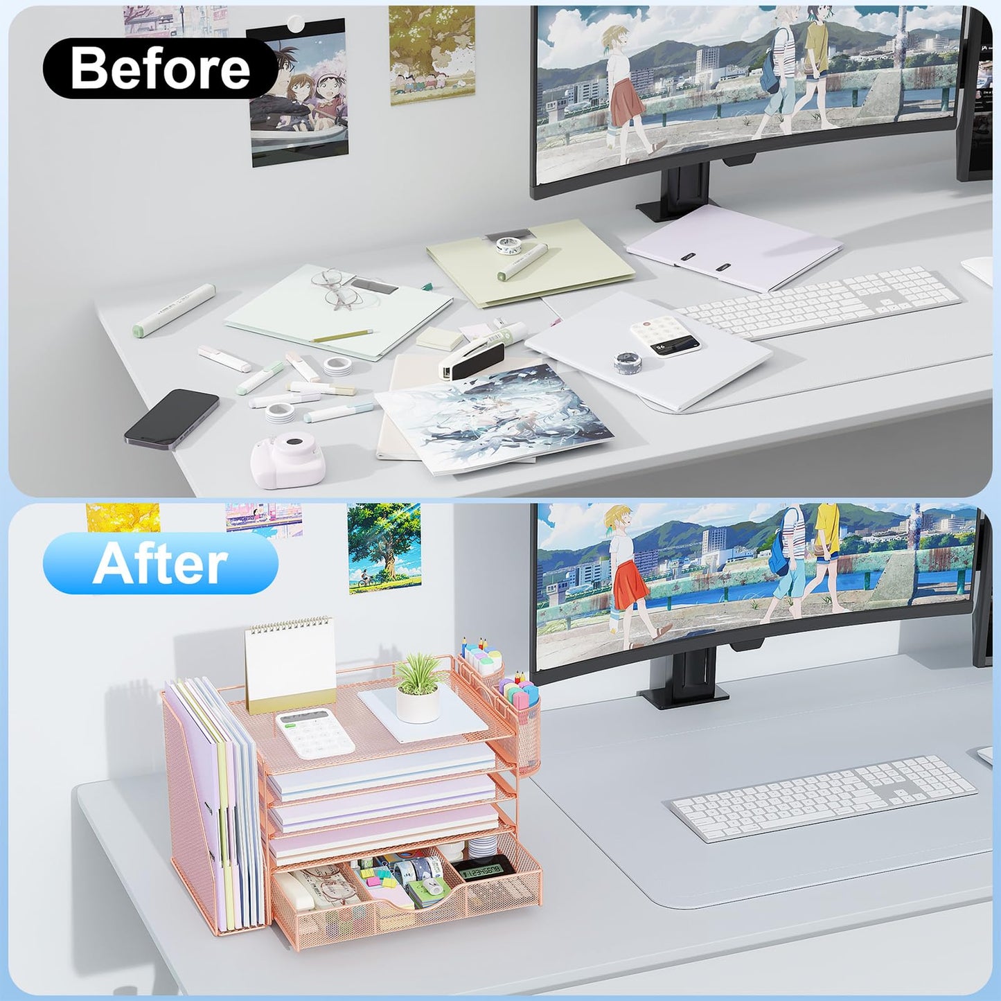 gianotter 5-Tier Desk Organizer with Drawers and File Holders