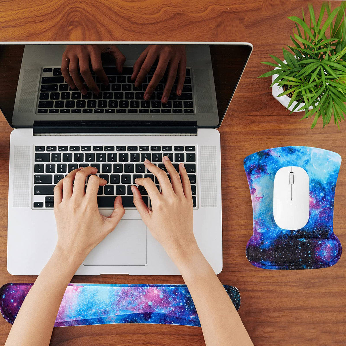 RICHEN Keyboard Wrist Rest Pad and Mouse Wrist Rest Support Mouse Pad Set,Durable & Comfortable &