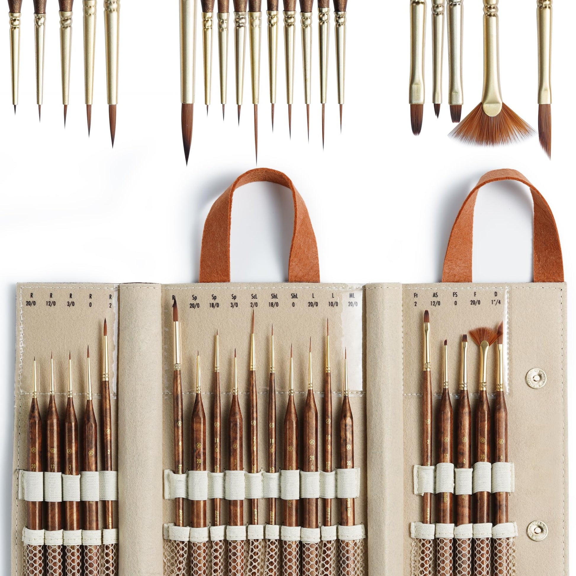 Artify Extreme Detail Paint Brushes Professional, 20pcs Ultra-Fine & Multipe Specialty Brushes for