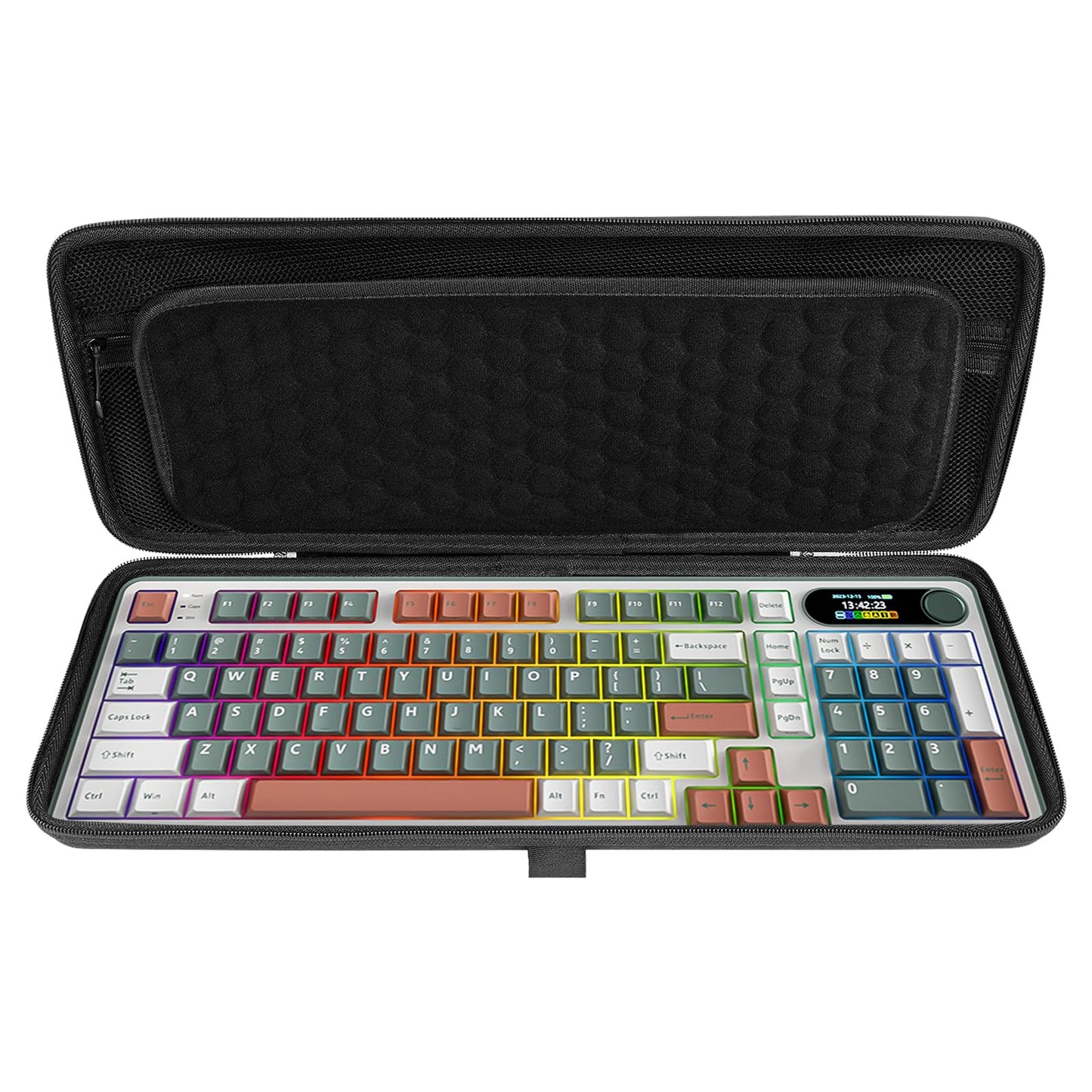 Linkidea Hard Travel Case for Compact 90%-96% Keyboard, Computer 100 Key Wireless/Wired Keyboard