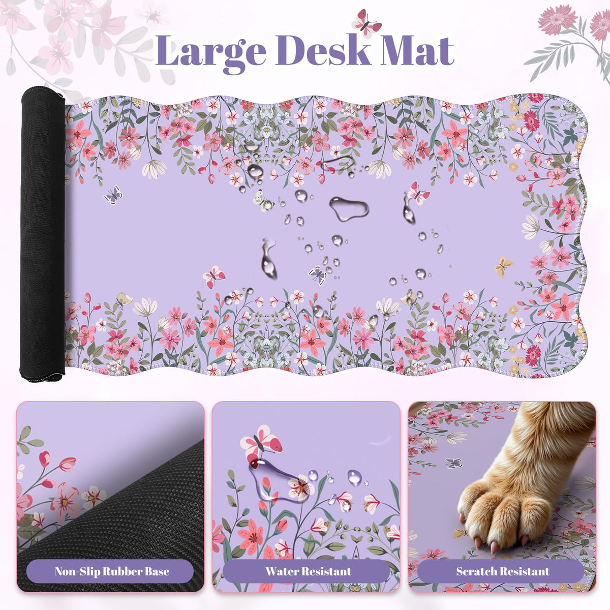 iLeadon XXL Mouse Pad with Wrist Rest, Ultra Smooth Gaming Mousepad