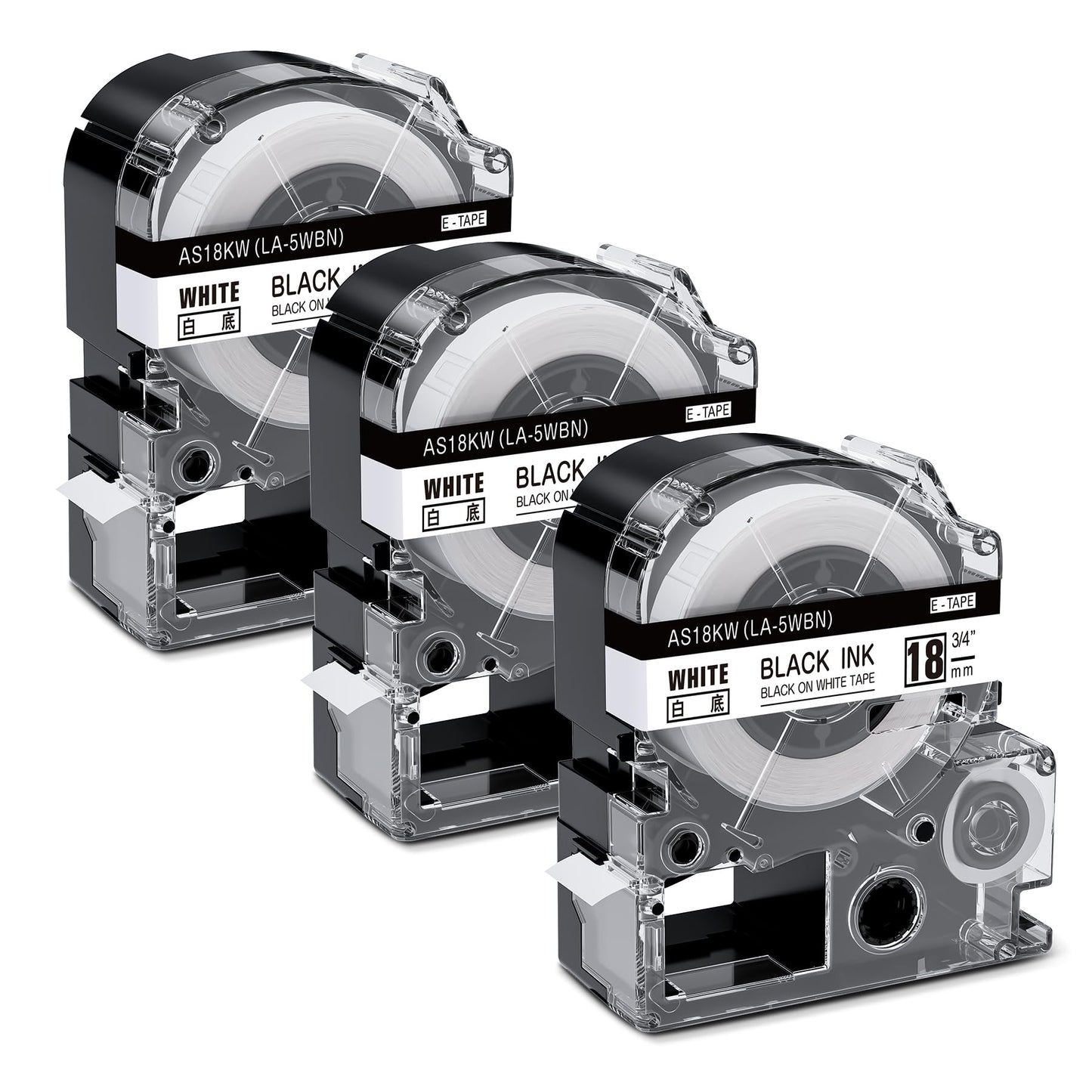 Compatible for Epson LABELWORKS LK-5WBN LC-5WBN9 LK-5WBW Black on White