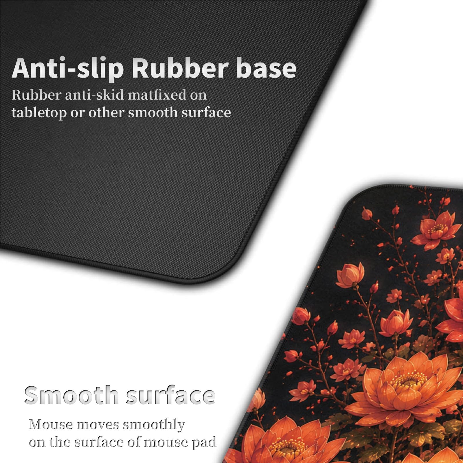 Lotus Cowboy Frog Large Mouse Pad, 31.5 x 11.8 in Extended Desk Mat