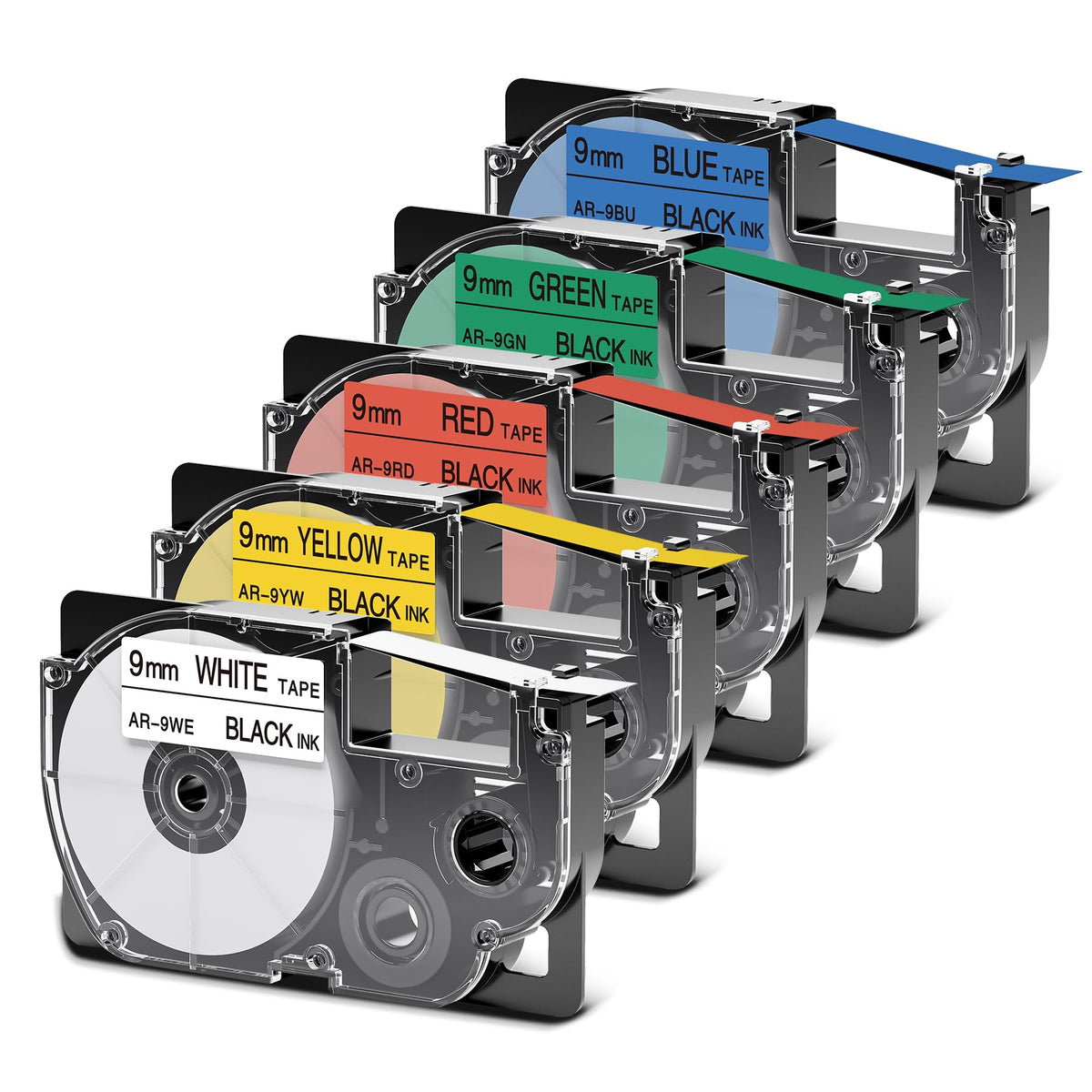 Replace for Casio Label Maker Tape 9mm 3/8" Label It Tape Cartridge