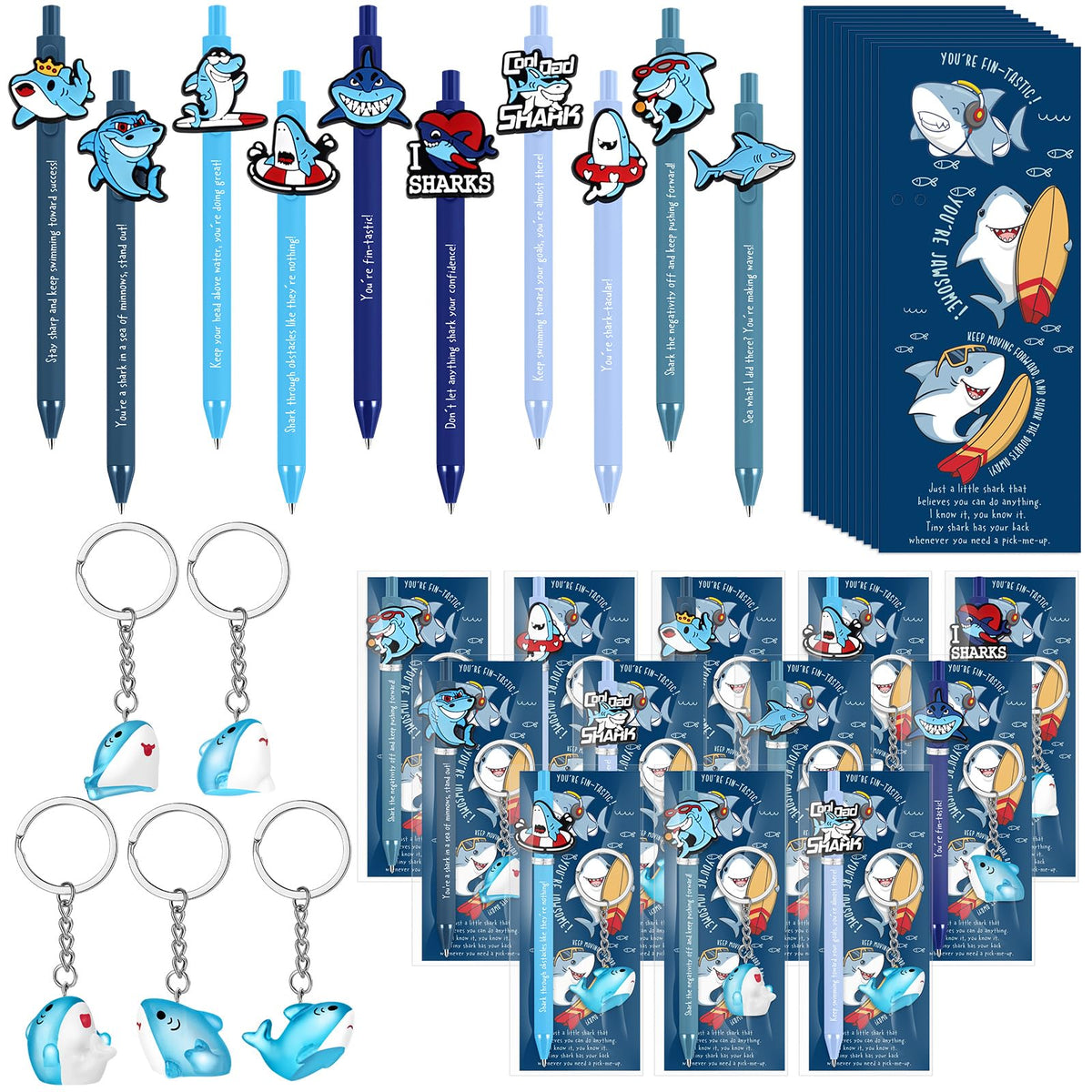 Sayglossy 20 Set Back to School Gifts Bulk Inspirational Shark Gifts Bulk