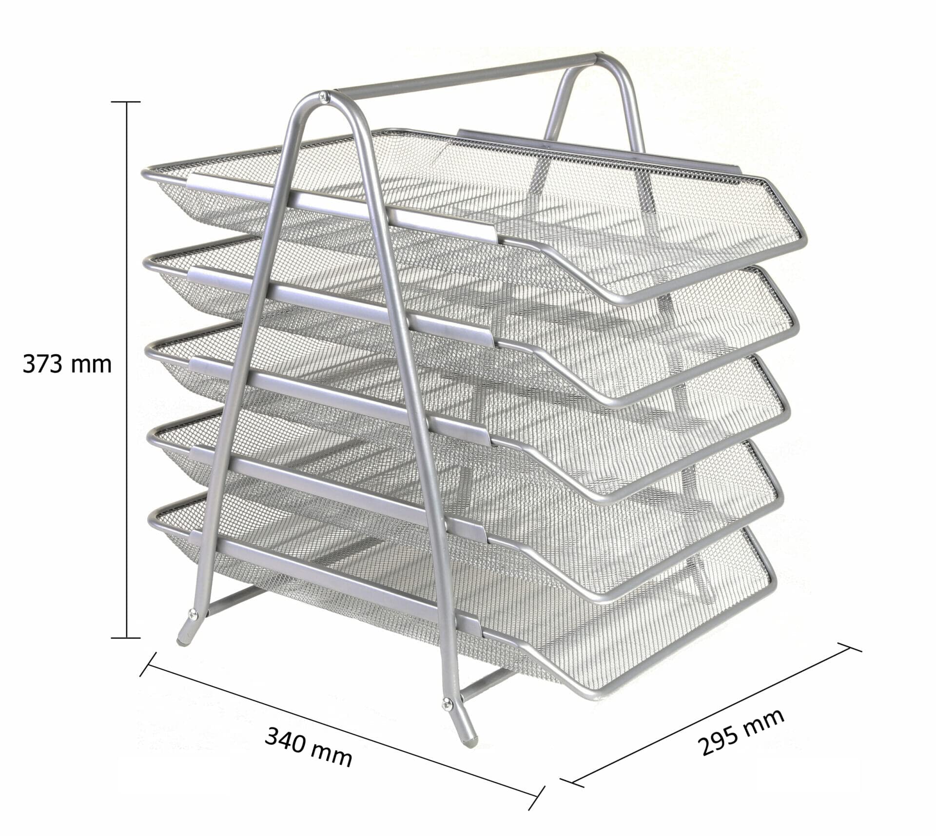 OSCO Mesh 5 Tier Tray - Silver