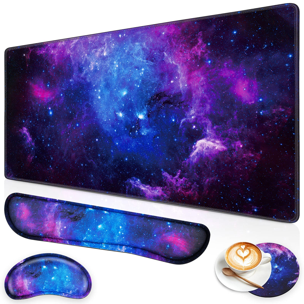 Canjoy Desk Mat with Wrist Rest, Keyboard and Mouse Pad Wrist Support Pad