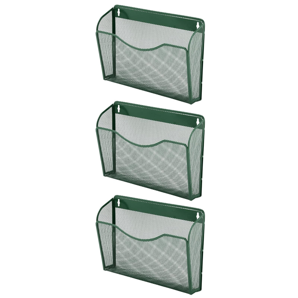 EASEPRES 3 Single Pocket Mesh Hanging File Organizer, Vertical Wall Mounted Magazine File Holder