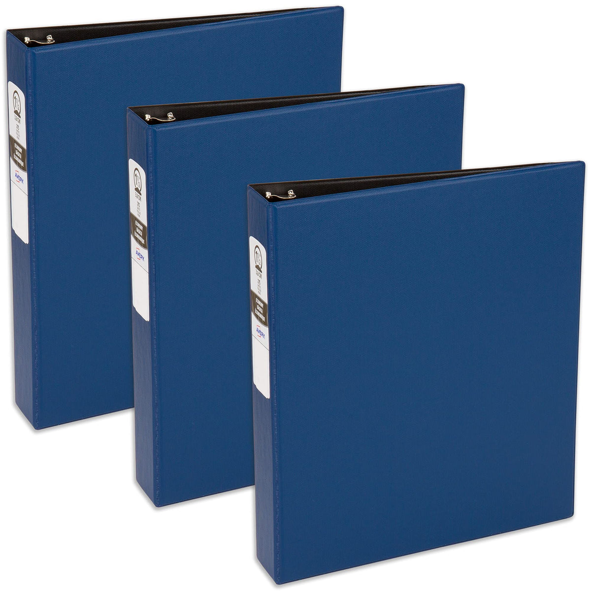 Avery® Standard 3 Ring Binder, 1-1/2" Round Rings, 3 Blue Binders